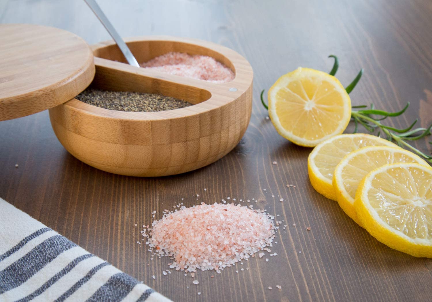 Bamboo Duet; Set includes Himalayan Pink Salt and Pepper
