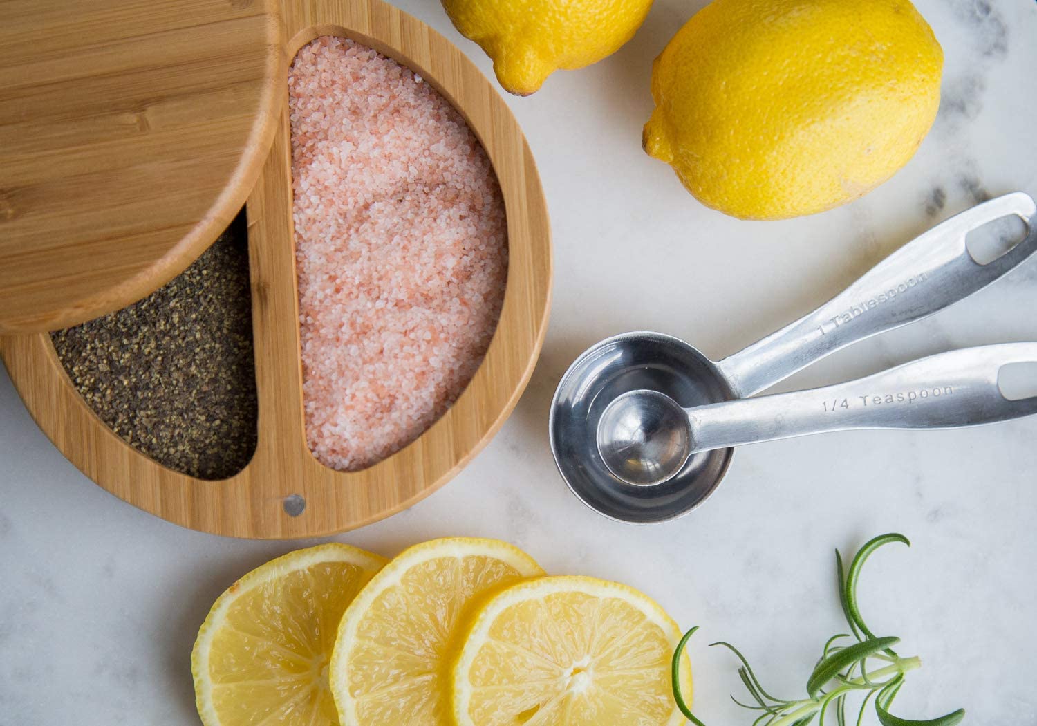 Bamboo Duet; Set includes Himalayan Pink Salt and Pepper