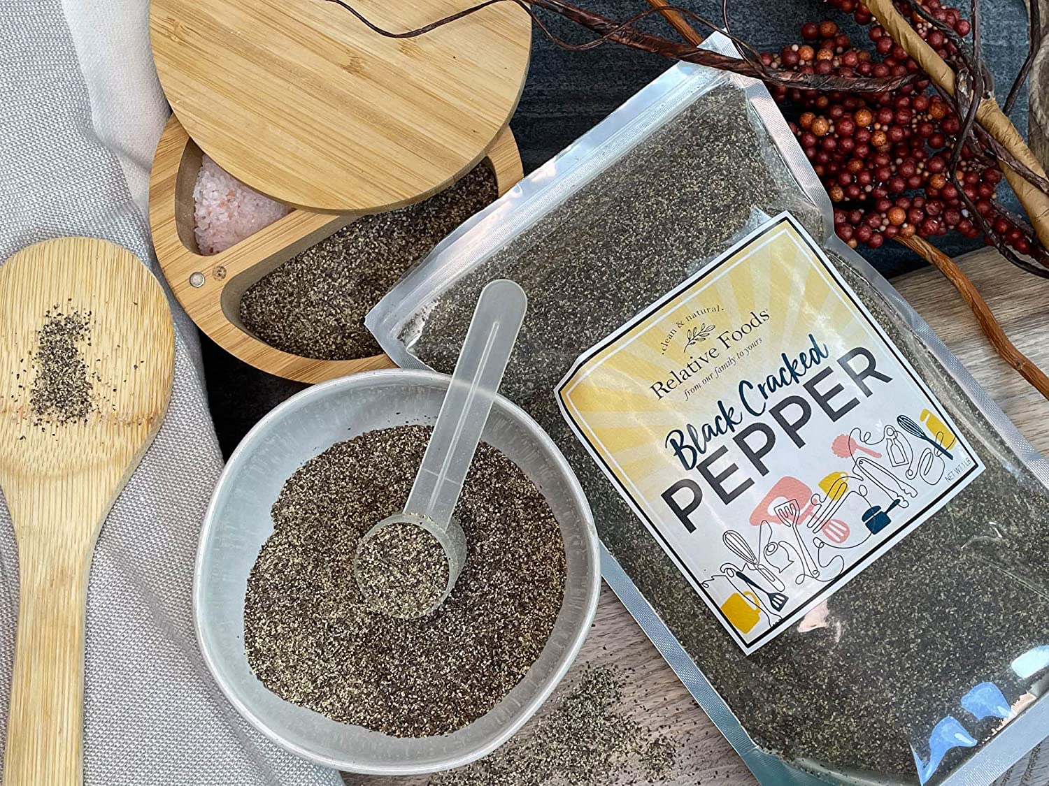 Pepper - Black Cracked, Culinary & Kosher - 1 Lb.