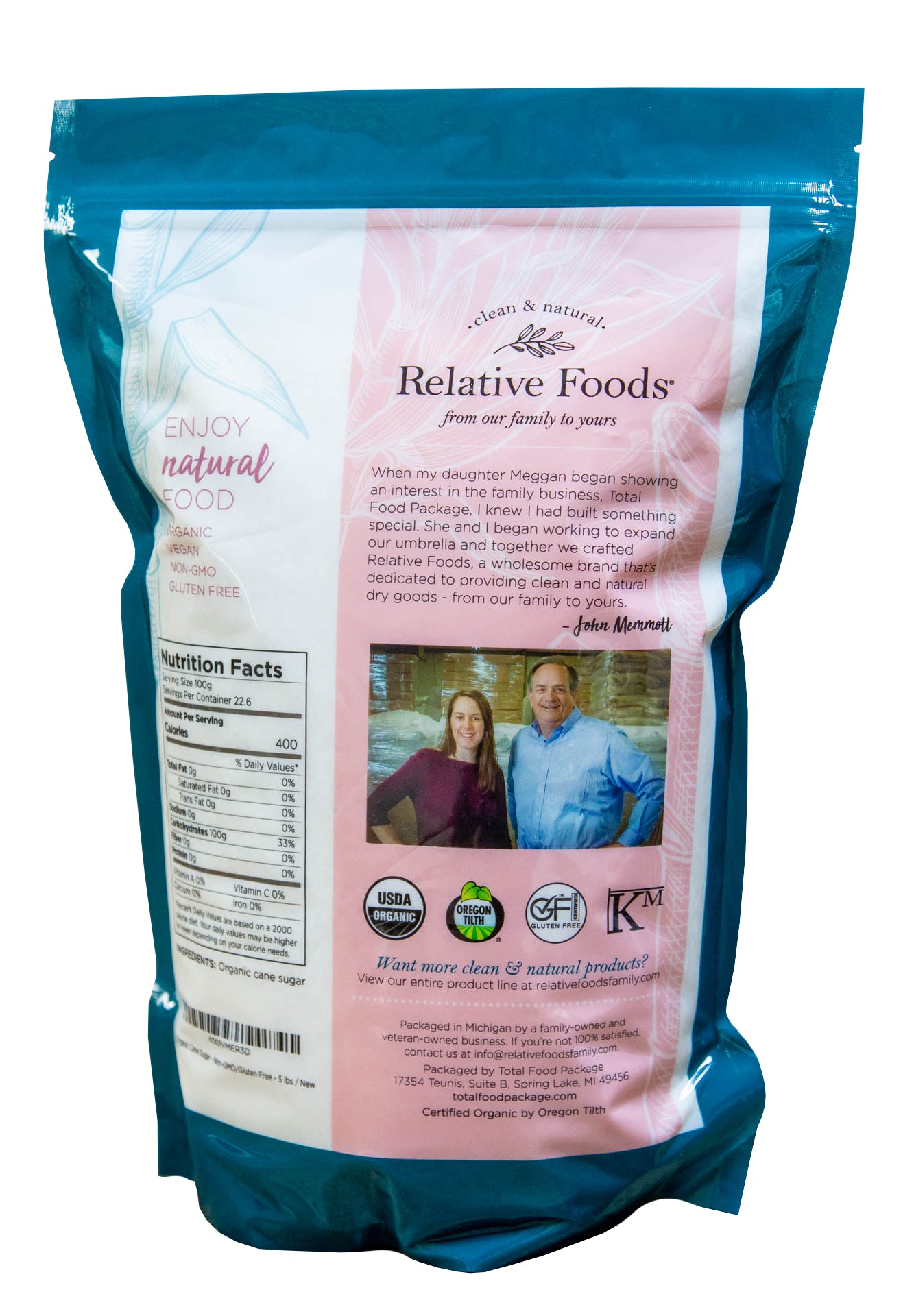 Cane Sugar - Organic, Gluten Free, Non-GMO