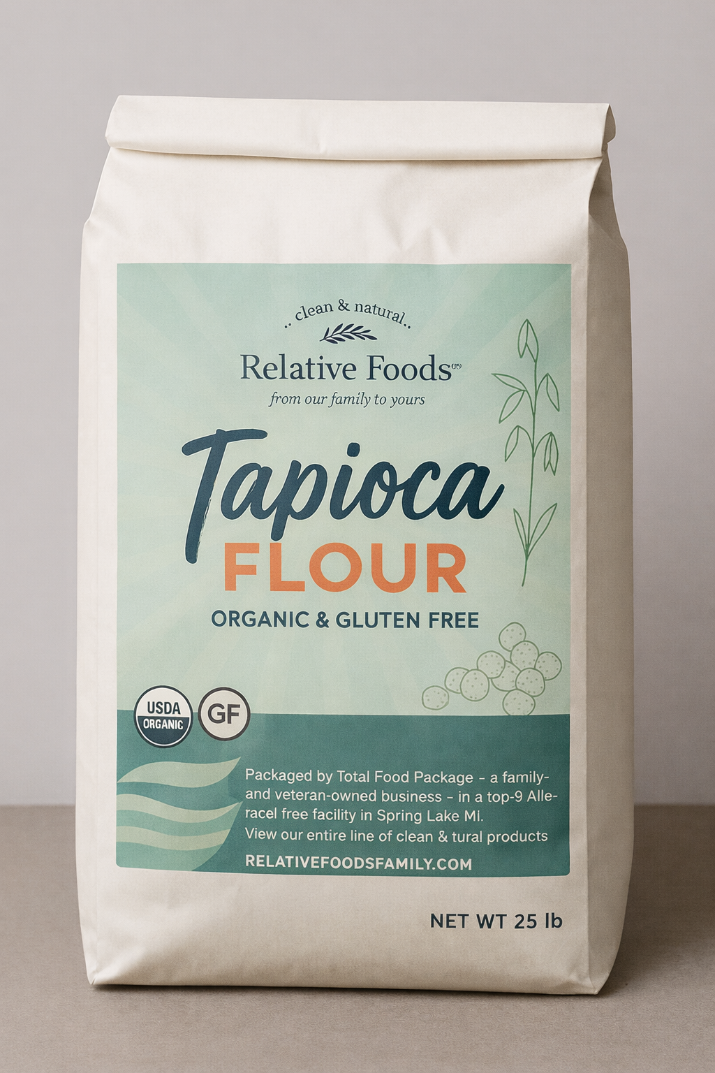 Tapioca Flour - Organic, 3 Lbs  & 25 Lbs