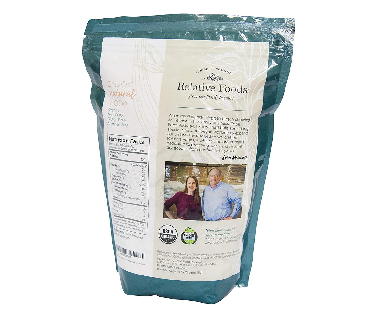 Oat Flour 3 Pound Bag GlutenFree Organic Oat Flour relativefoods1