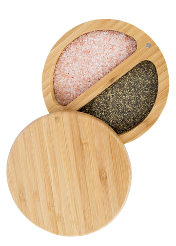 Bamboo Duet; Set includes Himalayan Pink Salt and Pepper