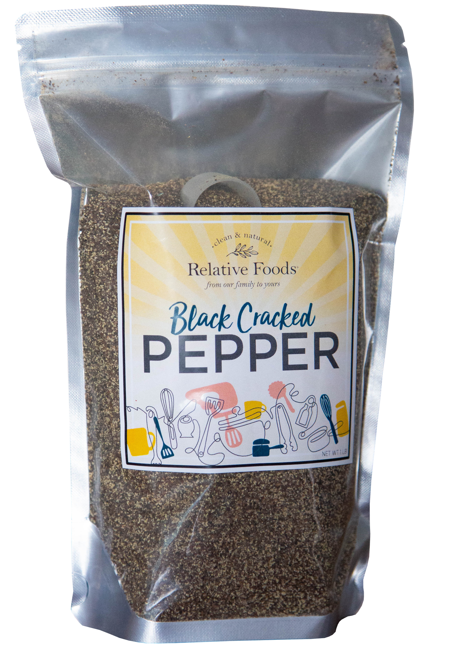 Pepper - Black Cracked, Culinary & Kosher - 1 Lb.