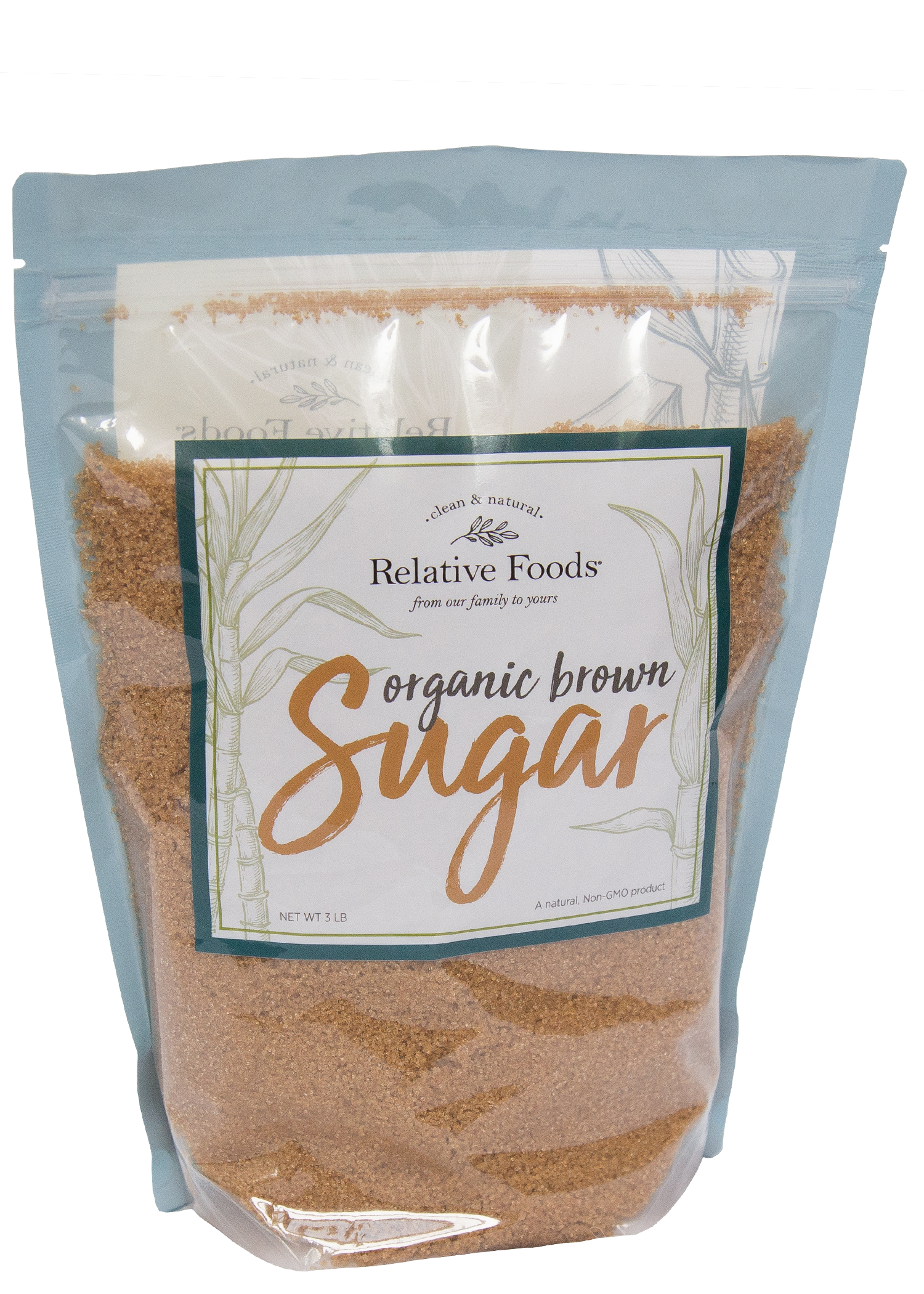 Brown Sugar - Organic, Non-GMO, Gluten Free - 3 Lbs.
